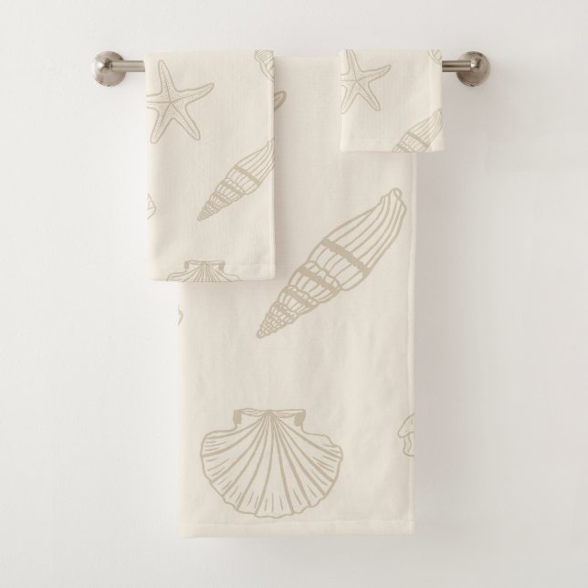 Küstenschätze Sandy Taupe Badhandtuch Set (Insitu)