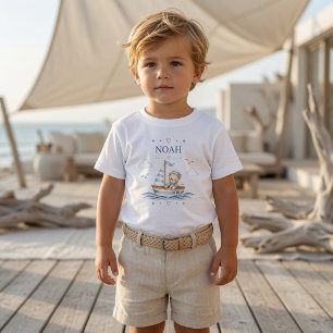 Küstenschiff Teddy Bär Nautical Geburtstag Kleinkind T-shirt