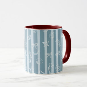 Küstenschifffahrtsmuster Blaue Meeresmuschel & S Tasse