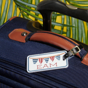 Küstenschiffswimpel mit Monogramm Gepäckanhänger