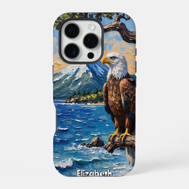 Küstenschutz: Adler-Bergblick iPhone Hülle (Rückseite)