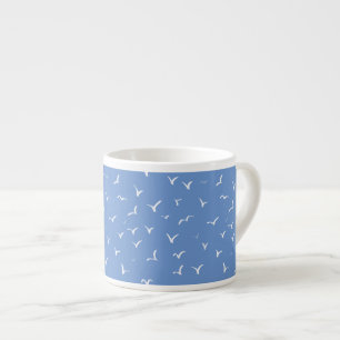 Küstenschwebende Vögel Hellblau Minimalistisch Espressotasse