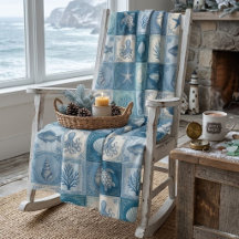 Küstenseeleben und botanischer Quilt