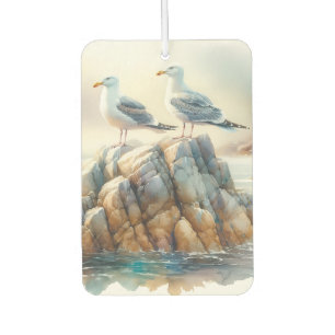 Küstenseemöwen Aquarell-Seelandschaft Autolufterfrischer