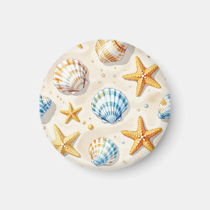 Küstenseesterne Strand Muster Magnet