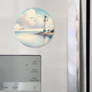 Küstenseezeichen Möwen Pastellhimmel Gelassenheit Magnet
