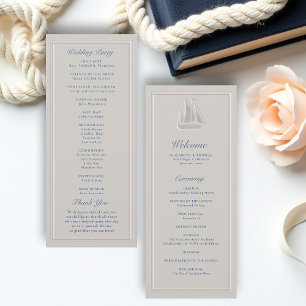Küstensegelboot Nautisches Formelles Hochzeitsprog