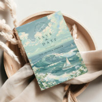 Küstensegelboot-Ozean-Hochzeit