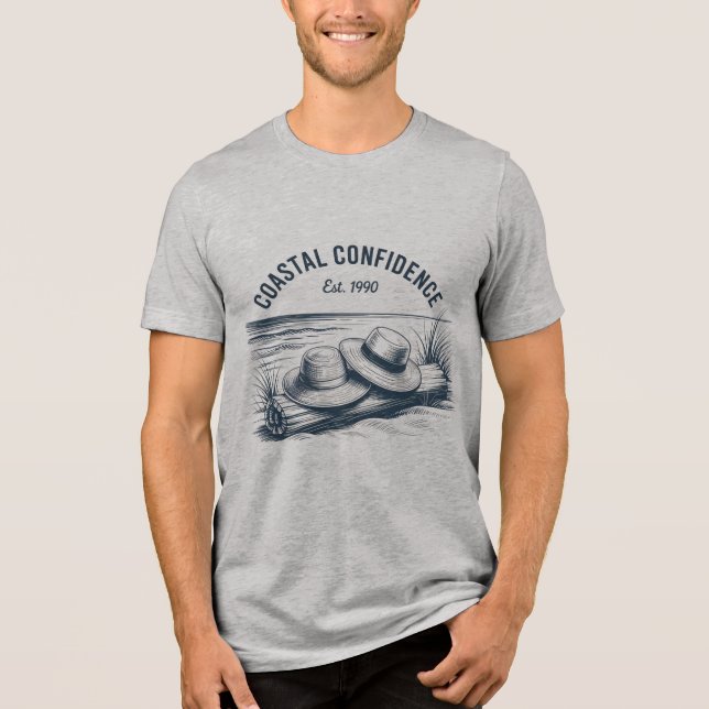 Küstenselbstvertrauen Tri-Blend Shirt (Vorderseite)