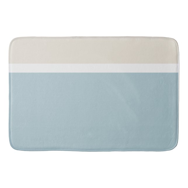 Küstenserene Blau-Weiße Spa-Badematte Badematte (Vorderseite)
