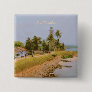 Küstenstadt Galle, Sri Lanka Reiseandenken Button
