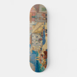 Küstenstadt in Spanien (Vintage spanische Landscha Skateboard
