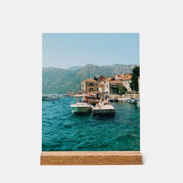 Küstenstadt Perast, Montenegro Acrylschild (Vorderseite)