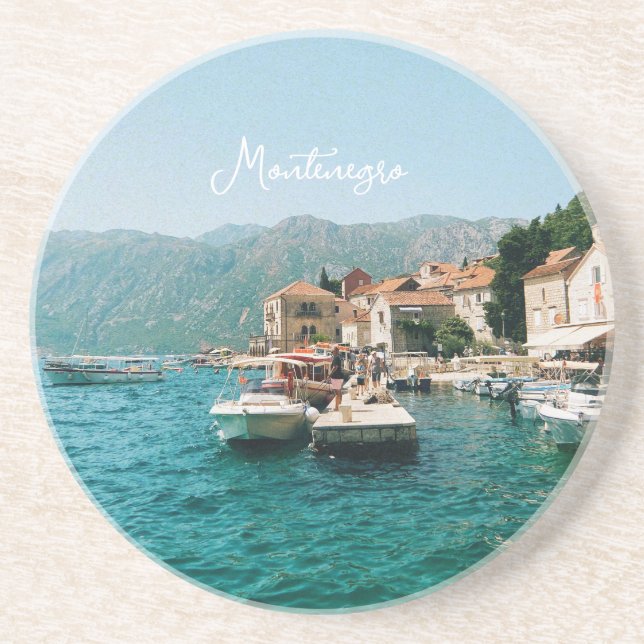 Küstenstadt Perast, Montenegro Getränkeuntersetzer (Vorne)