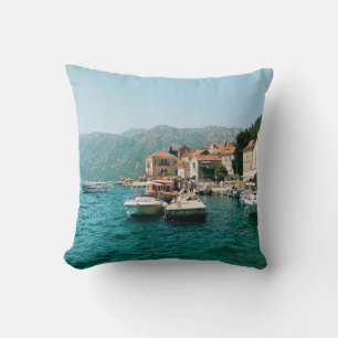 Küstenstadt Perast, Montenegro Kissen