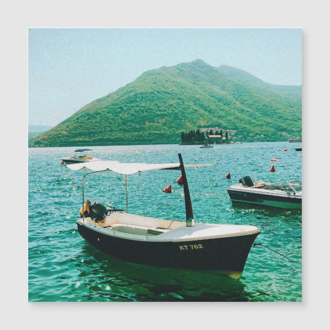 Küstenstadt Perast, Montenegro Magnetkarte (Vorderseite)