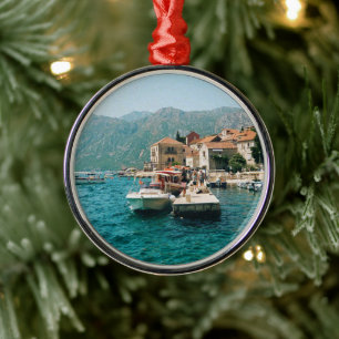 Küstenstadt Perast, Montenegro Ornament Aus Metall