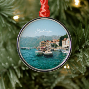 Küstenstadt Perast, Montenegro Ornament Aus Metall