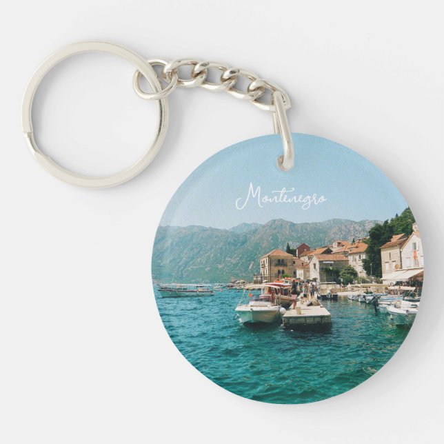 Küstenstadt Perast, Montenegro Schlüsselanhänger (Vorderseite)