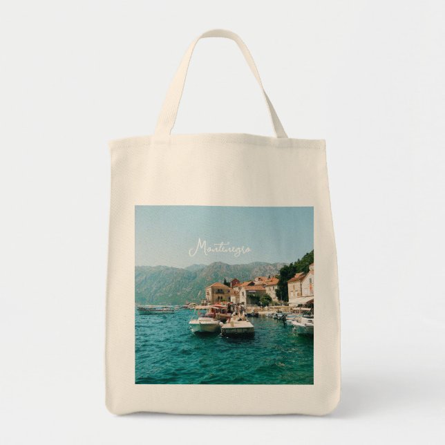 Küstenstadt Perast, Montenegro Tragetasche (Vorne)