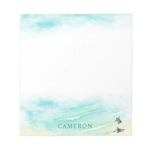 Küstenstrand Baby Sea Turtles Shoreline Notizblock