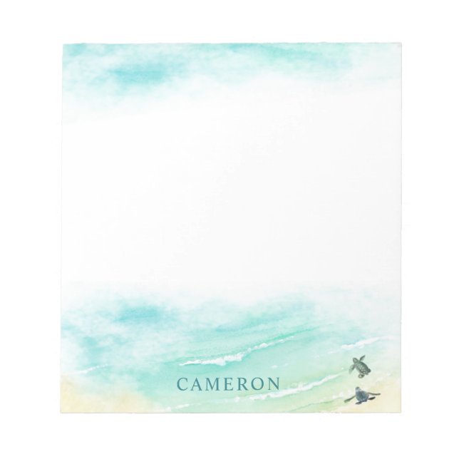 Küstenstrand Baby Sea Turtles Shoreline Notizblock (Vorderseite)