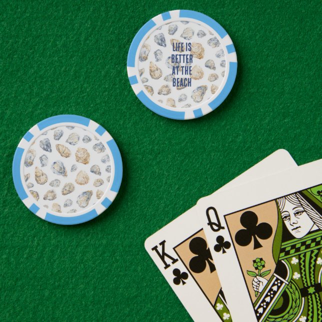 Küstenstrand Meeresschnecken Pokerchips (Pokertisch (doppelt))