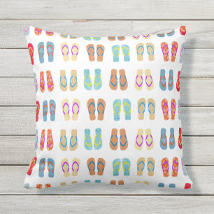 Küstenstrände Flip Flops Muster Kissen