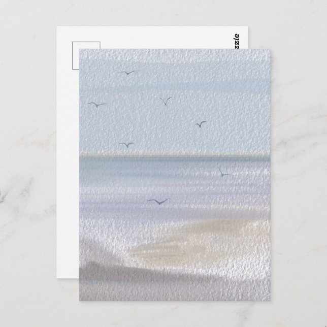 Küstenstrandstrand Postkarte (Vorne/Hinten)