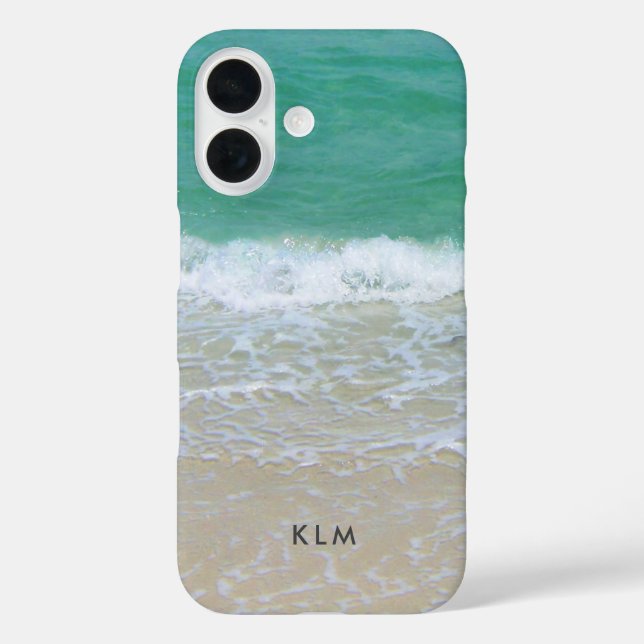 Küstenstrandwache auf Sand Monogram Case-Mate iPhone Hülle (Rückseite)