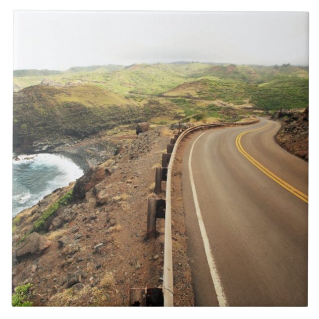 Küstenstraße Fliese (Vorderseite)