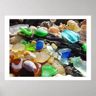 Küstenstrasse, Meer, GLASS Kunst Prints SEAGLASS G Poster