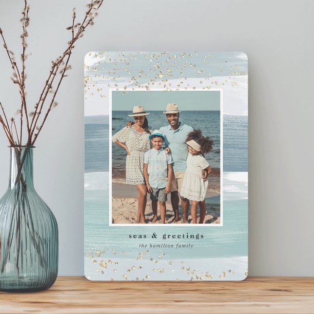 Küstenstreifen | Fotokarte für den Urlaub Feiertagskarte (Von Creator hochgeladen)