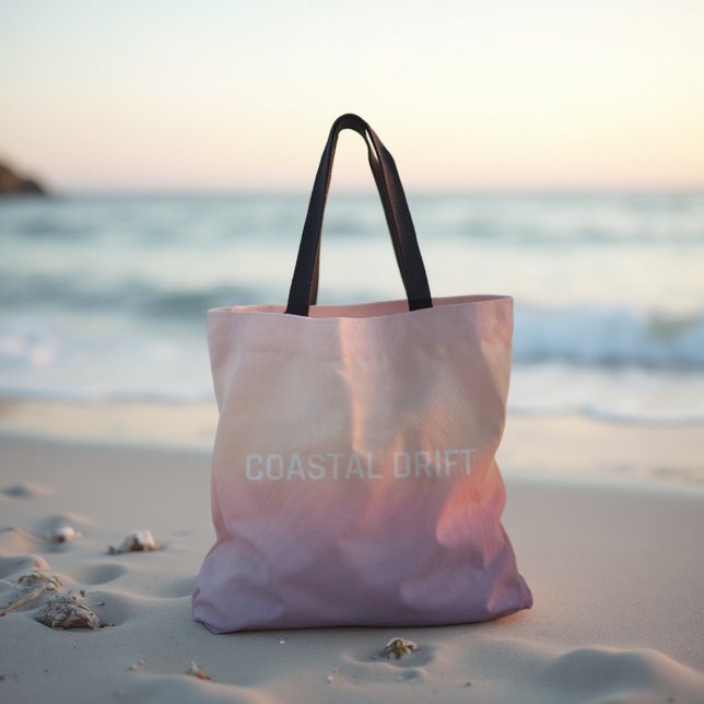 Küstenstreifen - Pastell Sunset Gradient (Coastal Drift Tote. Soft lavender to peach gradient for a serene sunrise style.)