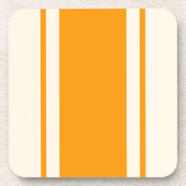 Küstenstreifen-Unterlage - Orange & Creme Getränkeuntersetzer