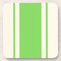 Küstenstreifen-Untersetzer - Limette und Creme