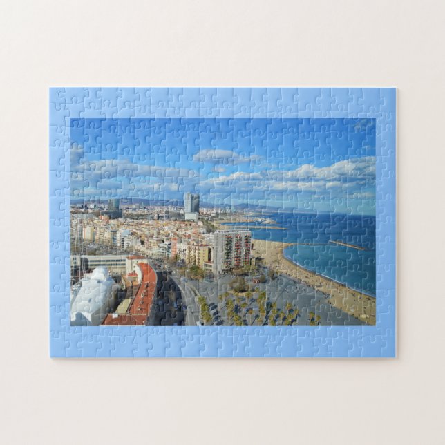 Küstenstreifen von Barcelona Puzzle (Horizontal)