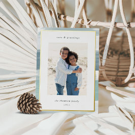 Küstenstreifen | Weihnachtsgold Folien Feiertagskarte