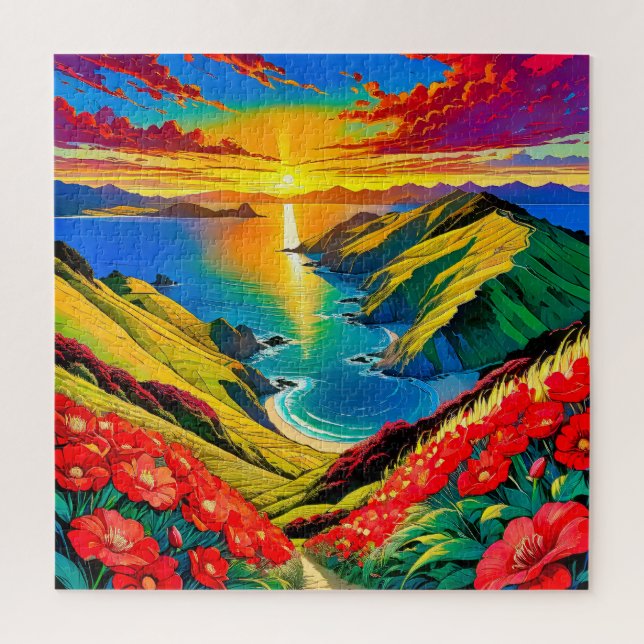 KüstenSunset Splendor Puzzle (Vertikal)