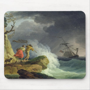 Küstenszene in einem Sturm, 1782 Mousepad