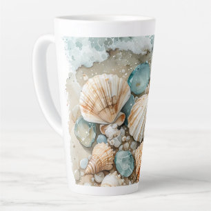 Küstenszenen-Wasserfarben-Treibholz Milchtasse