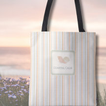 Küstentasche 'Coastal Calm' mit Muscheln – Pastell