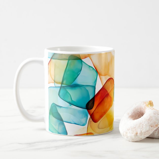 Küstentfarbstrom Kaffeetasse (Mit Donut)