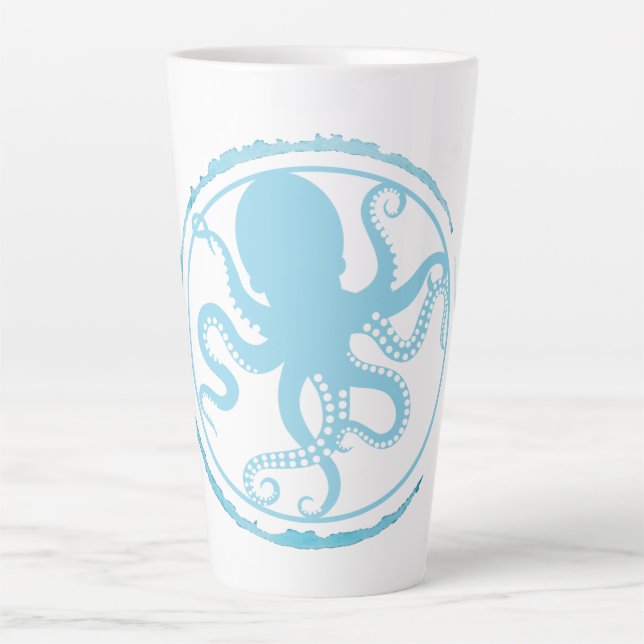Küstentintenfisch Blau 2 Milchtasse (Vorderseite)