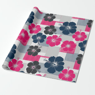 Küstentropisches Hibiskus-Muster (13) Geschenkpapier