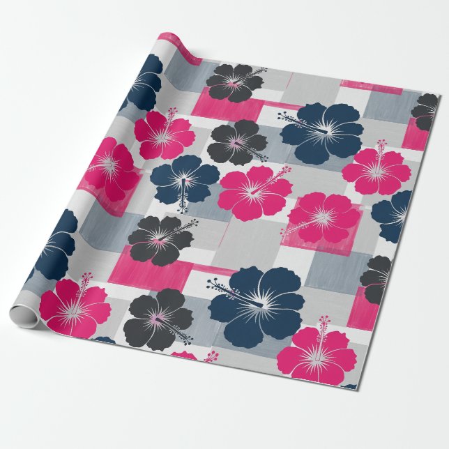 Küstentropisches Hibiskus-Muster (13) Geschenkpapier (Ungerollt)