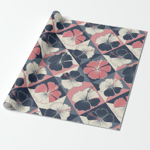 Küstentropisches Hibiskus-Muster (3) Geschenkpapier