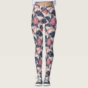 Küstentropisches Hibiskus-Muster (3) Leggings