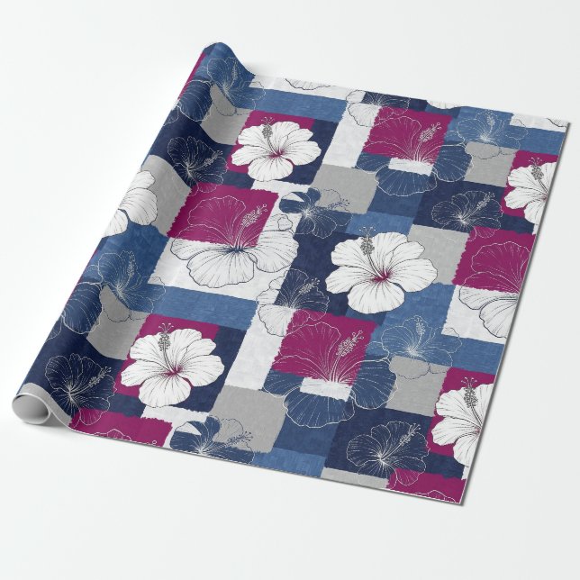 Küstentropisches Hibiskus-Muster (6) Geschenkpapier (Ungerollt)