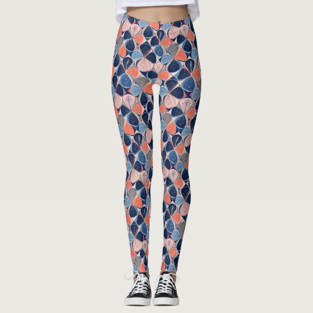 Küstentropisches Hibiskus-Muster (7) Leggings (Vorderseite)